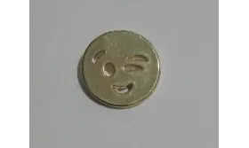 Emoticono guiño colgante anilla 12mm Dorado / Cuentas Metálicas de Latón / Zamak