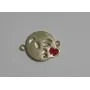 Emoticono Beso doble anilla 12mm Dorado / Cuentas Metálicas de Latón / Zamak