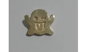 Emoticono Fantasma 13*12m colgante Dorado / Cuentas Metálicas de Latón / Zamak