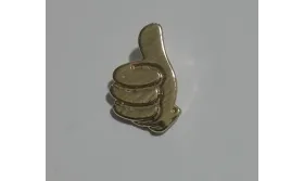 Emoticono OK colgante 12*8mm Dorado / Cuentas Metálicas de Latón / Zamak