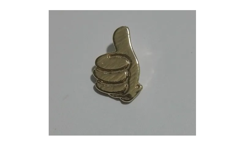 Emoticono OK colgante 12*8mm Dorado / Cuentas Metálicas de Latón / Zamak