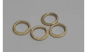 Aro Irregular 10mm Oro Mate / Cuentas Metálicas de Latón / Zamak