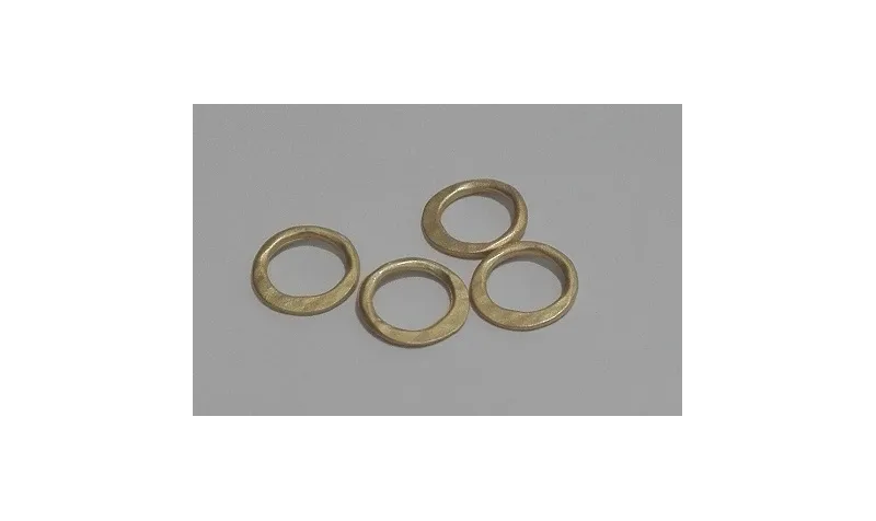 Aro Irregular 10mm Oro Mate / Cuentas Metálicas de Latón / Zamak