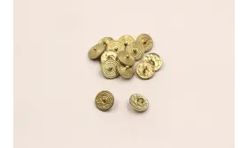 Botón terminal 10mm Latón pulido / Cuentas Metálicas de Latón / Zamak