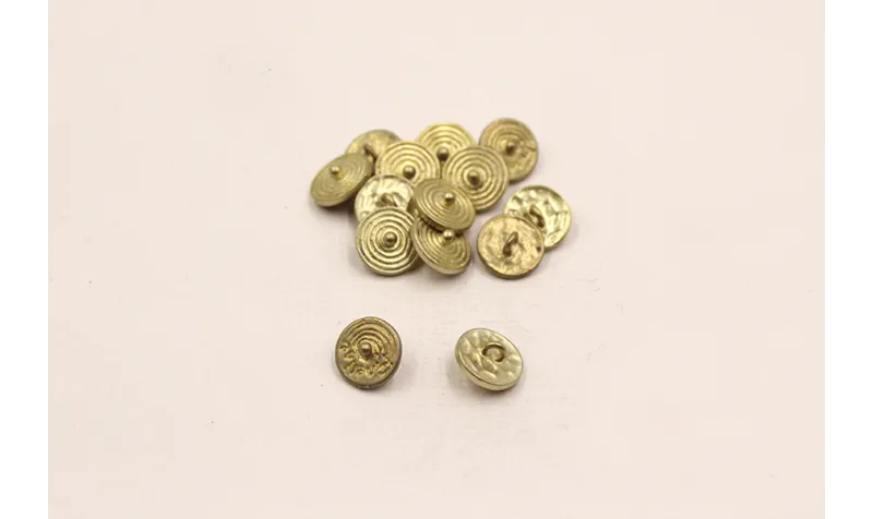 Botón terminal 10mm Latón pulido / Cuentas Metálicas de Latón / Zamak