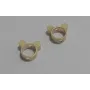 Orejas Mikey 8mm Oro Mate / Cuentas Metálicas de Latón / Zamak