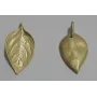 Colgante Hoja 21*11mm Oro Mate / Cuentas Metálicas de Latón / Zamak
