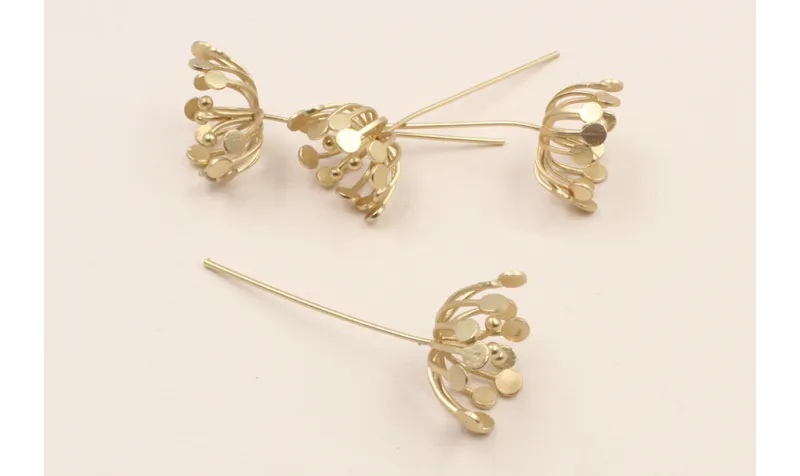 Cuenta Flor grande estambres 20mm diam. O.Mate