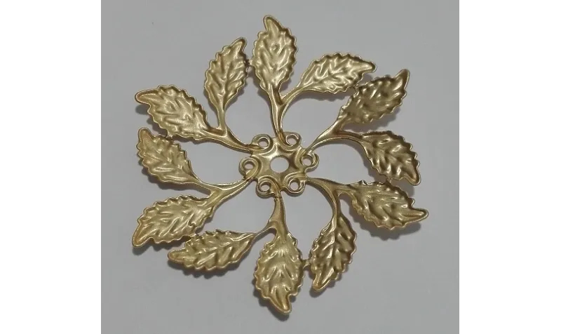 Pieza para casquilla 35mm Oro Mate / Cuentas Metálicas de Latón / Zamak