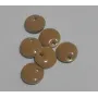 Disco esmaltado 8mm Marrón / Cuentas Metálicas de Latón / Zamak