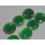 Disco esmaltado 8mm verde  / Cuentas Metálicas de Latón / Zamak