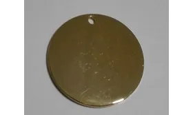 Disco acero Inoxidable 25mm Oro / Cuentas Metálicas de Acero Inoxidable