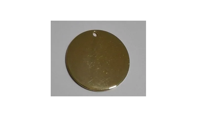 Disco acero Inoxidable 25mm Oro / Cuentas Metálicas de Acero Inoxidable