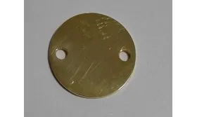 Disco Acero Inoxidable 15mm Oro agujeros 2mm / Cuentas Metálicas de Latón / Zamak