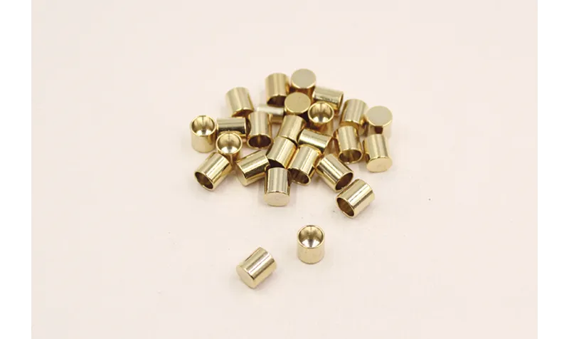 Terminal para cordón de 5mm Dorado / Cuentas Metálicas de Latón / Zamak