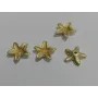 Colgante Flor 9mm diámetro Oro Mate / Cuentas Metálicas de Latón / Zamak