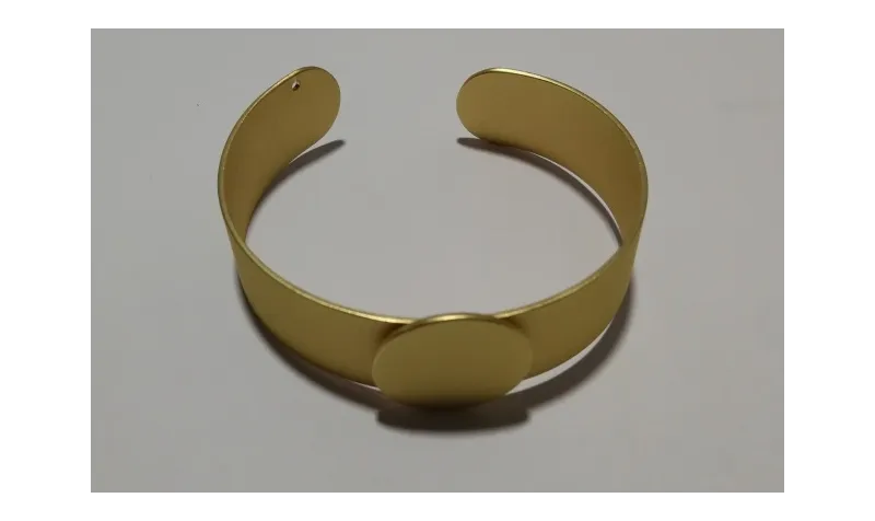 Pulsera 15mm ancho con disco de 20m / Bases de Pulseras de Latón / Zamak