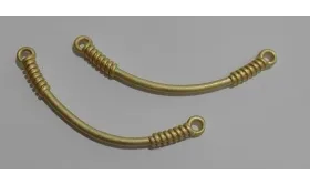 enlace 40mm longitud Oro Mate / Cuentas Metálicas de Latón / Zamak