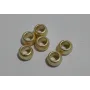 Bola 6,5mm ext * 4mm interior Dorado Mate / Cuentas Metálicas de Latón / Zamak