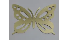 Mariposa 60*40mm Oro Mate / Cuentas Metálicas de Latón / Zamak