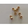 Bola agujero 1mm interior  Oro Mate / Cuentas Metálicas de Latón / Zamak