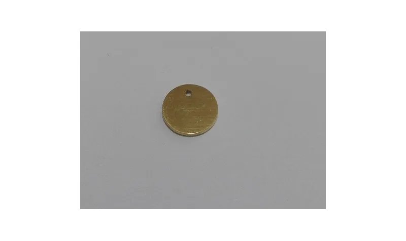 Chapita Acero Inox. 8mm diámetro Dorado / Cuentas Metálicas de Acero Inoxidable