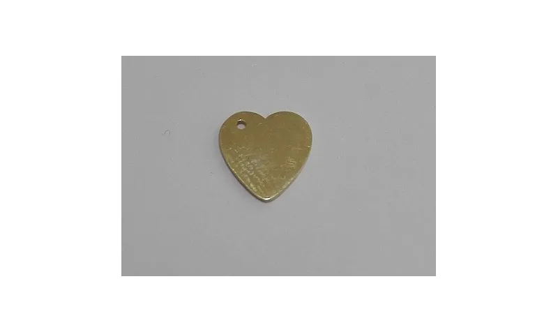Cuenta Corazón Acero Inoxidable 10*10mm Oro / Cuentas Metálicas de Acero Inoxidable