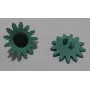 Flor esmaltada de 20mm  turquesa / Cuentas Metálicas de Latón / Zamak
