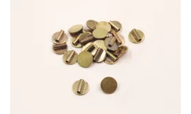 Chapita Latón pulido  8mm con tubo detrás / Cuentas Metálicas de Latón / Zamak