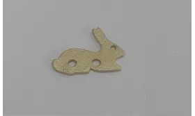 Cuenta Conejo 2 agujeros 14.5*10mm oro mate / Cuentas Metálicas de Latón / Zamak