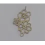 Conjunto de 2 flores 17*28 oro mate / Cuentas Metálicas de Latón / Zamak
