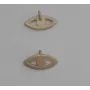 Ojo 10*6 oro mate / Cuentas Metálicas de Latón / Zamak