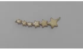 Banda estrelas 21.1*8.5 oro mate / Cuentas Metálicas de Latón / Zamak