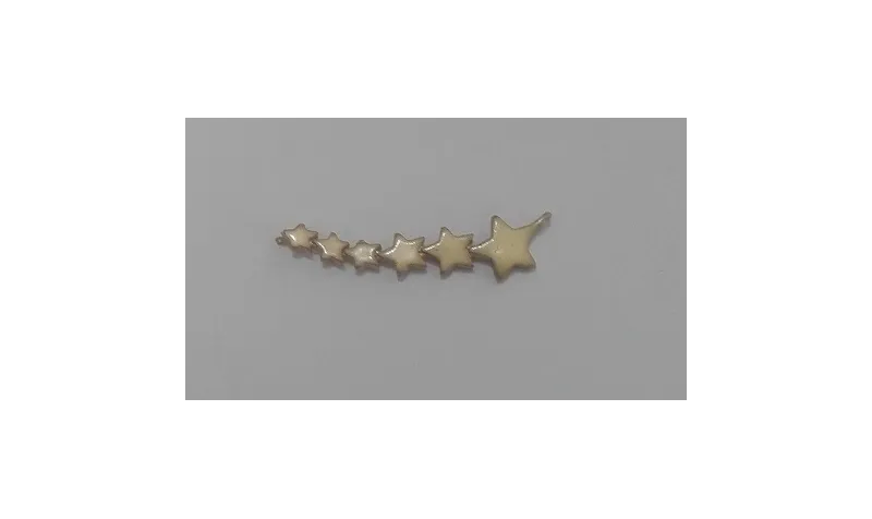 Banda estrelas 21.1*8.5 oro mate / Cuentas Metálicas de Latón / Zamak