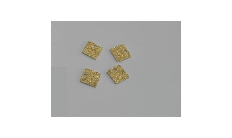 Cuadrado brillantina 8*8 oro / Cuentas Metálicas de Latón / Zamak