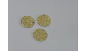 Cuenta Disco brillantina 12*12mm oro / Cuentas Metálicas de Latón / Zamak