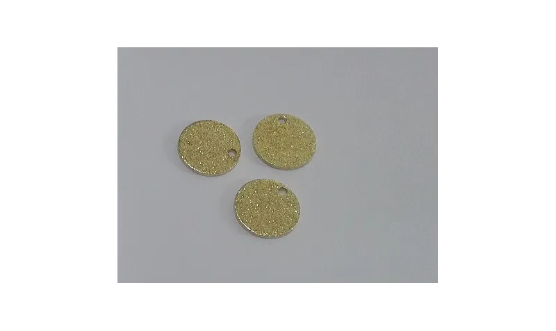 Cuenta Disco brillantina 12*12mm oro / Cuentas Metálicas de Latón / Zamak