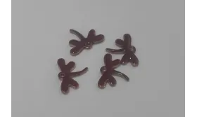 Libélula esmaltada 11*10mm granate / Cuentas Metálicas de Latón / Zamak