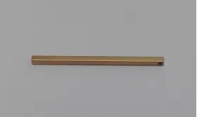 Listón de 2*2*40mm oro Mate / Cuentas Metálicas de Latón / Zamak