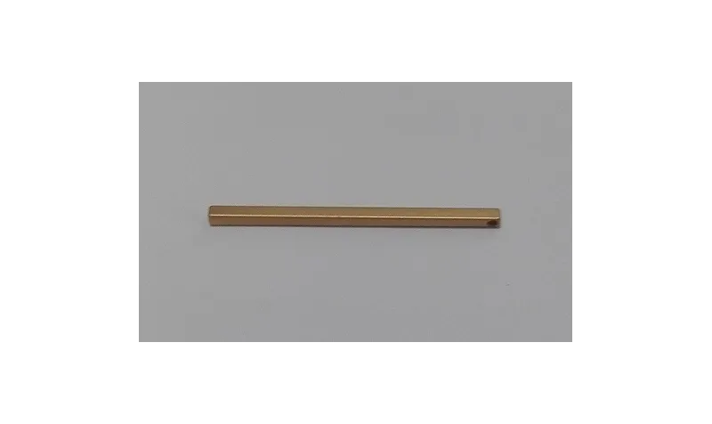 Listón de 2*2*40mm oro Mate / Cuentas Metálicas de Latón / Zamak