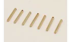 Listón de 2*2*25mm oro / Cuentas Metálicas de Latón / Zamak