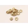 Casquilla pestañas 12*4mm Oro Mate / Cuentas Metálicas de Latón / Zamak