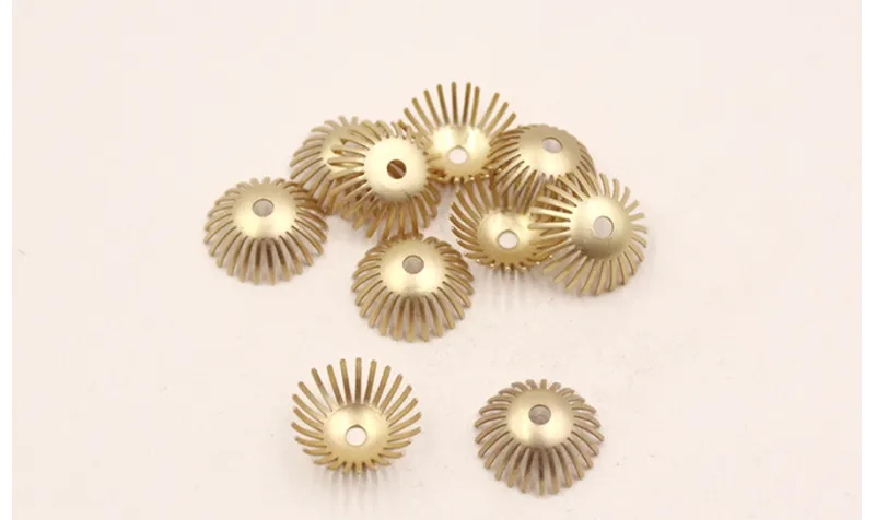 Casquilla pestañas 15*5mm Oro Mate / Cuentas Metálicas de Latón / Zamak
