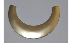 Collar media Luna 100*65mm oro mate / Bases de Collares de Latón / Zamak