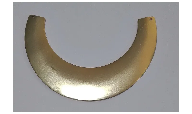 Collar media Luna 100*65mm oro mate / Bases de Collares de Latón / Zamak