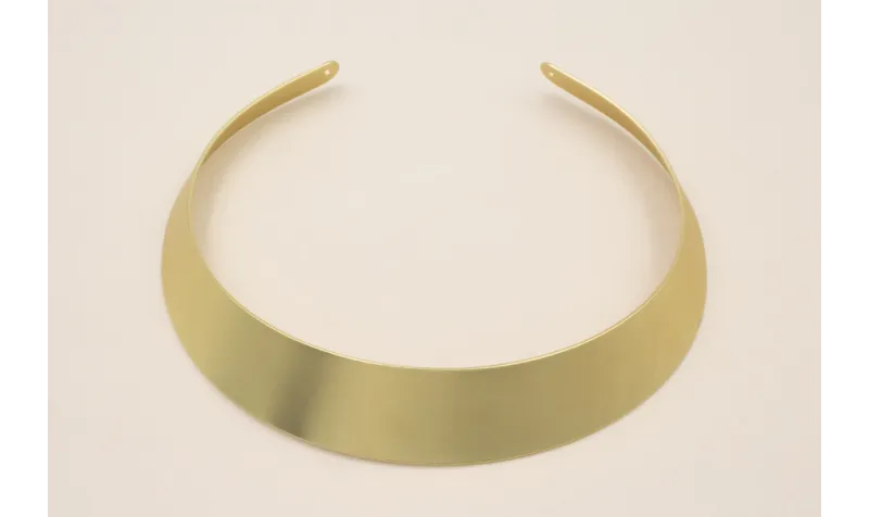 Collar Lámina 23mm ancho oro mate / Bases de Collares de Latón / Zamak