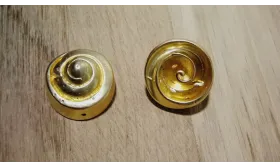 Caracola 20*15mm Oro Mate / Cuentas Metálicas de Latón / Zamak