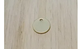 Disco plano 10mm Oro Mate / Cuentas Metálicas de Latón / Zamak