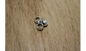 Bola agujero 3mm interior  Plata Mate / Cuentas Metálicas de Latón / Zamak