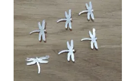 Libélula 12*9mm Plata Mate / Cuentas Metálicas de Latón / Zamak